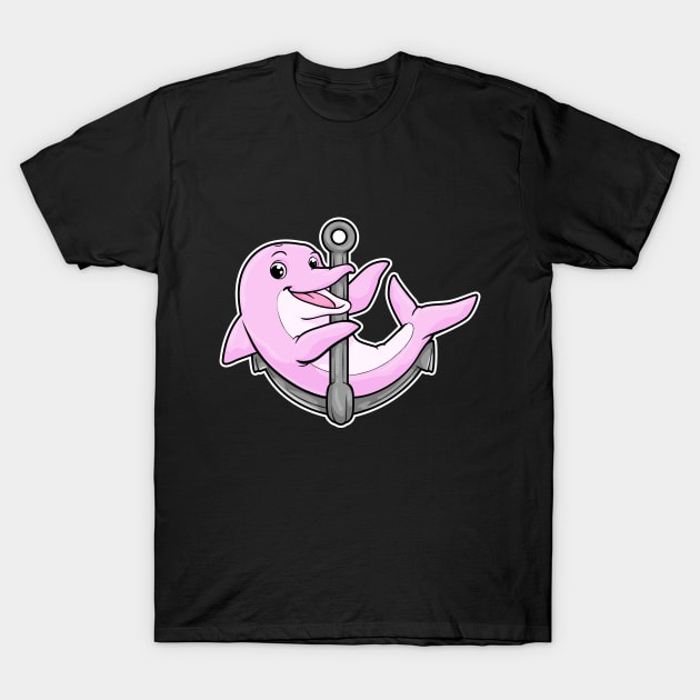 Dolphin with Anchor T-Shirt by Markus Schnabel